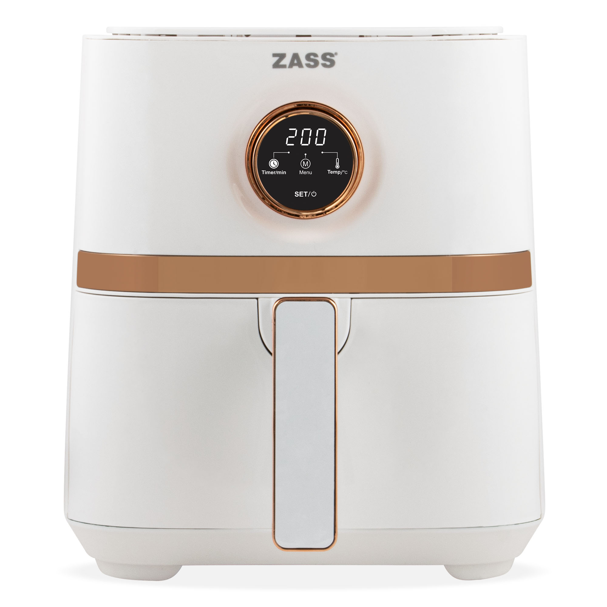 Friteuză cu aer cald ZASS ZAF 02, 5L, 1450W, 8 programe, digitală