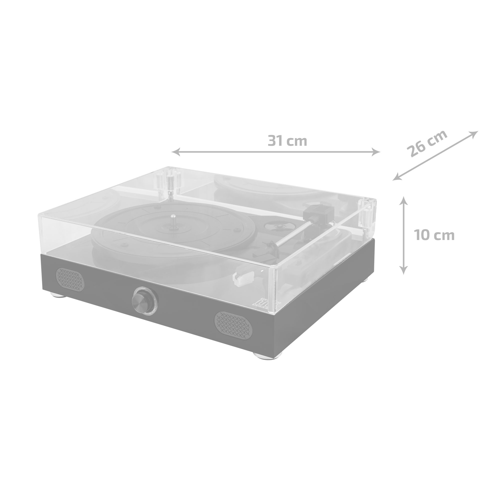 Pick-up Bluetooth cu ac safir Electromures EM 1020, negru Rainbow Edition