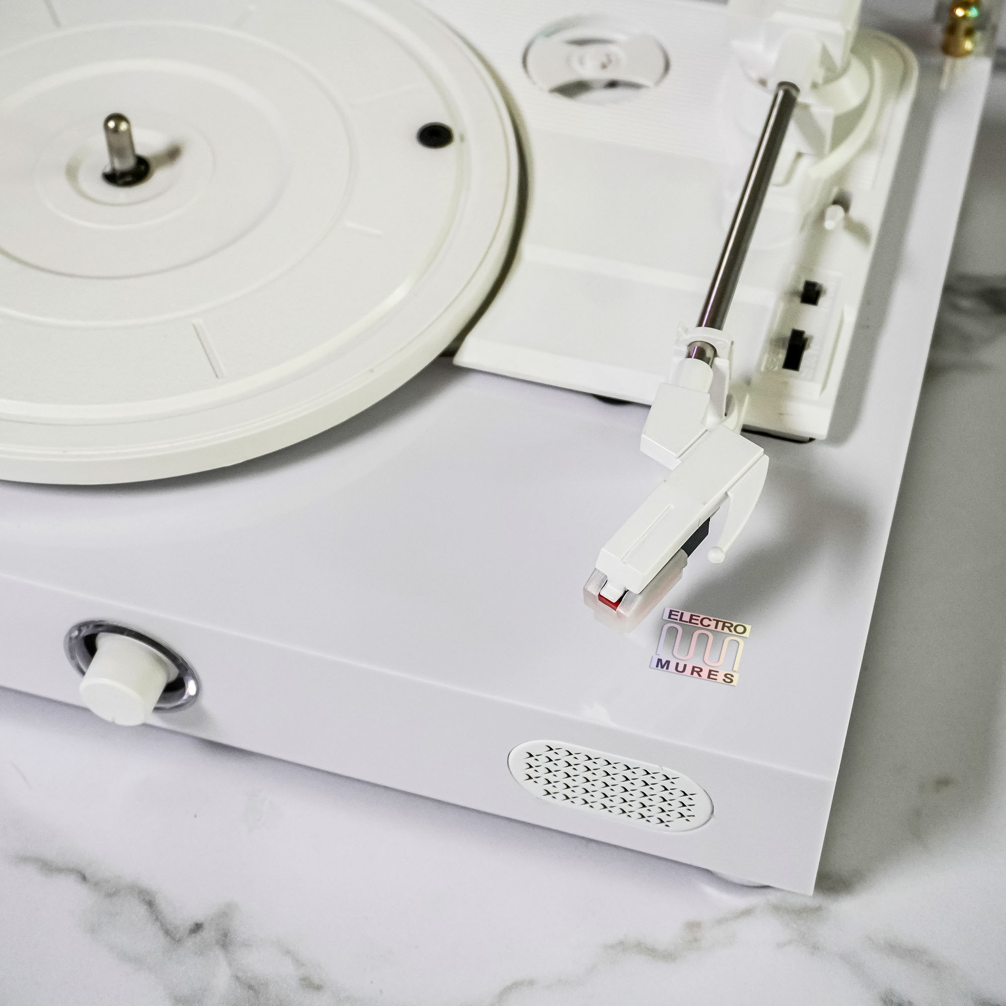 Pick-up bluetooth Electromures EM 1020 alb, ac safir, Rainbow Edition