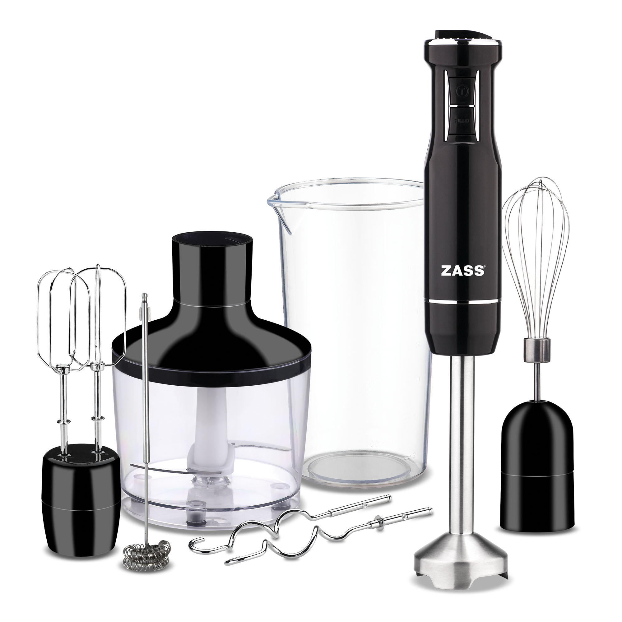 Blender vertical multifunctional ZASS ZHB 12 MF, 1000W, 5 accesorii