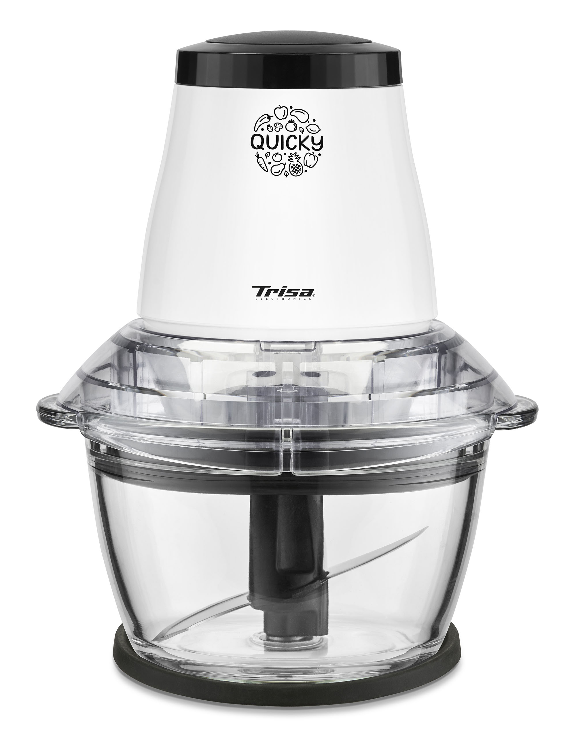Tocător electric Trisa Quicky 6945.7010, 550W, vas sticlă 1L