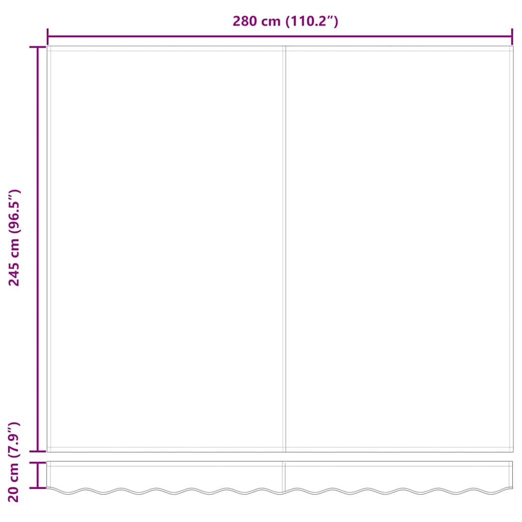 Copertina retractabilă manual, vișiniu, 300x250 cm GartenMobel Dekor