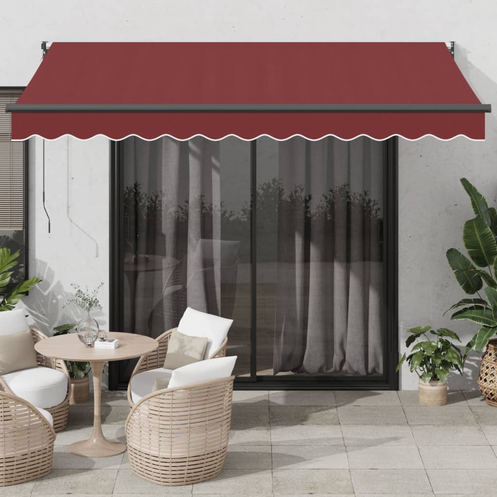 Copertina retractabilă manual, vișiniu, 350x250 cm GartenMobel Dekor