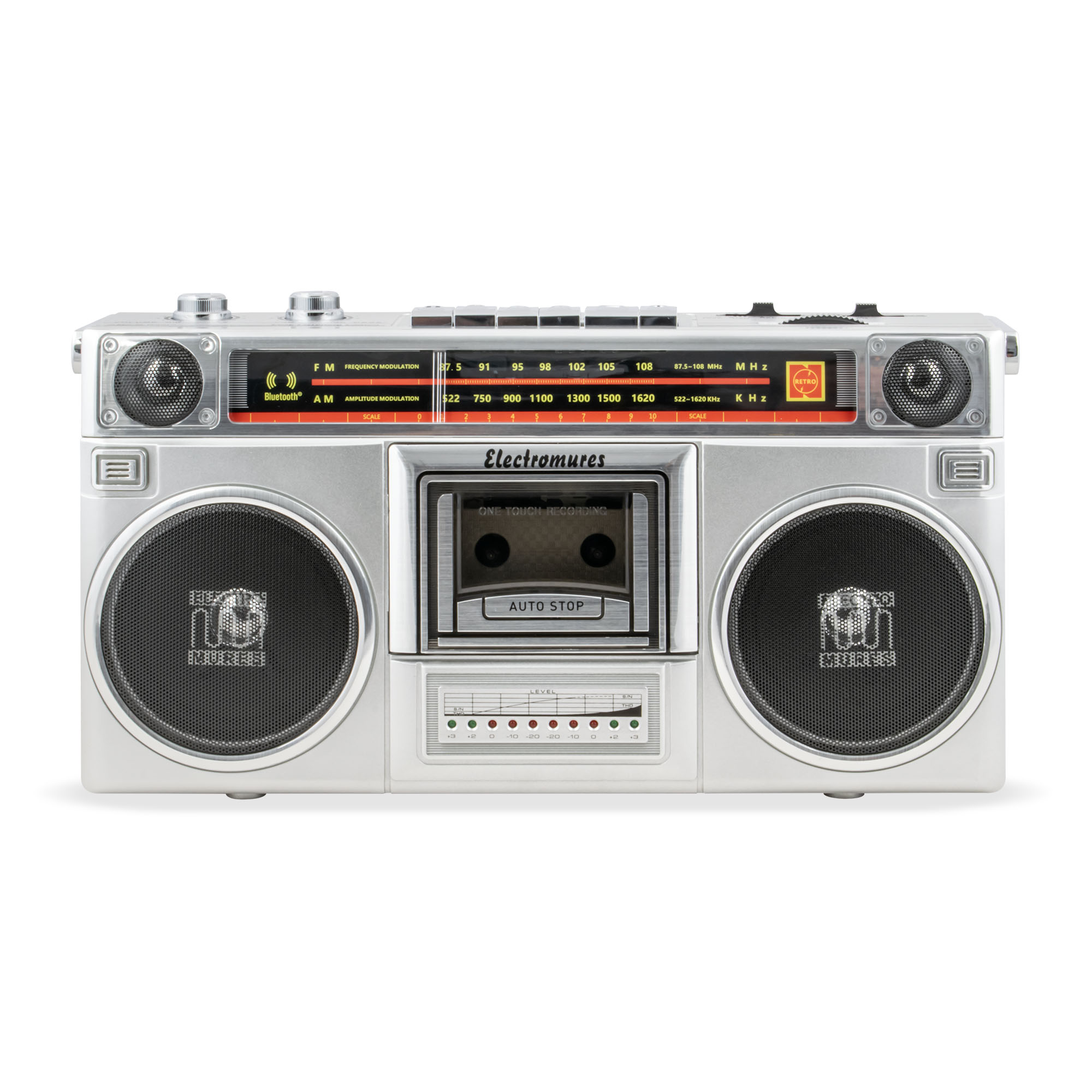 Difuzor Bluetooth retro cu casetofon, radio FM/AM si USB Electromures EM 1012