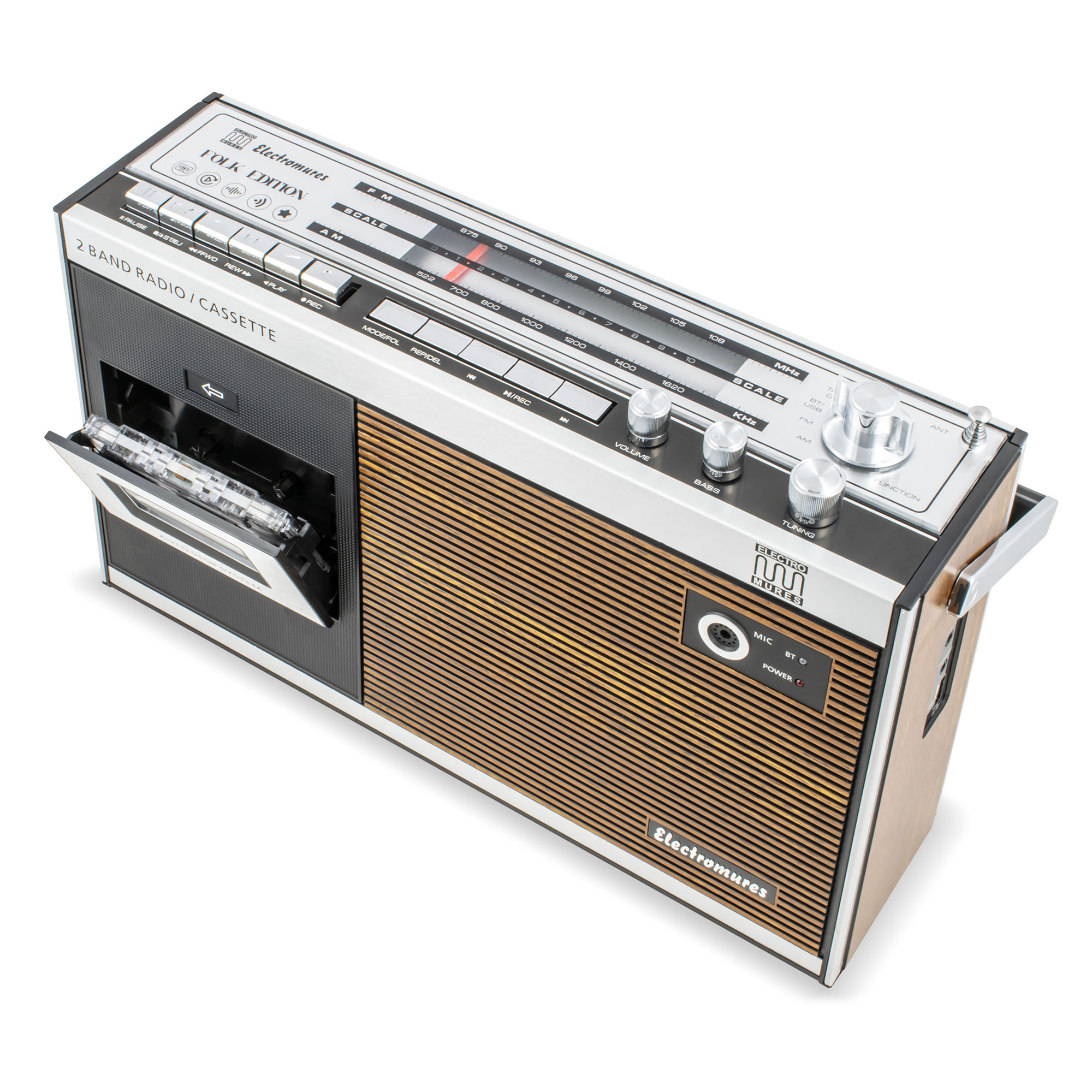 Difuzor Bluetooth cu casetofon, radio FM/AM și USB Electromureș EM 1014