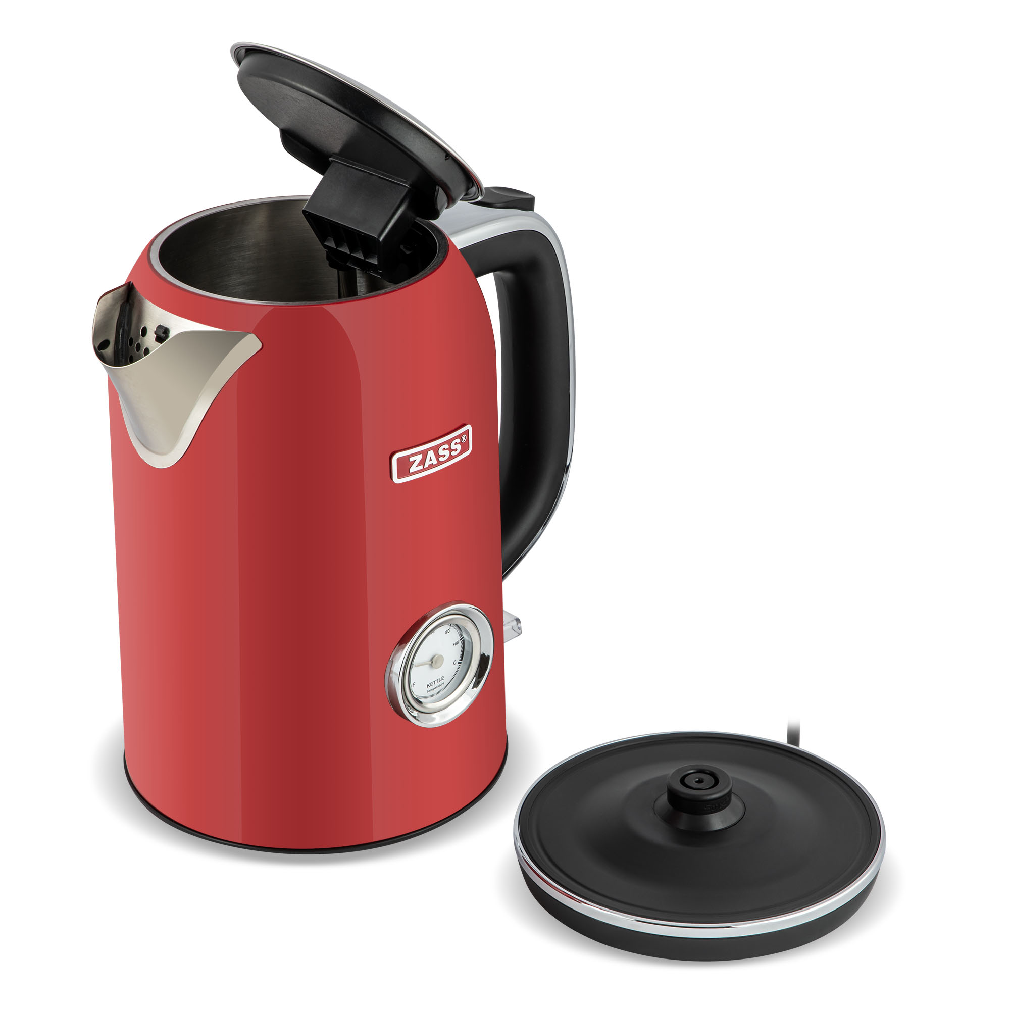 Fierbator electric ZASS ZCK 15 Scarlet Sage, 1,7L, termometru