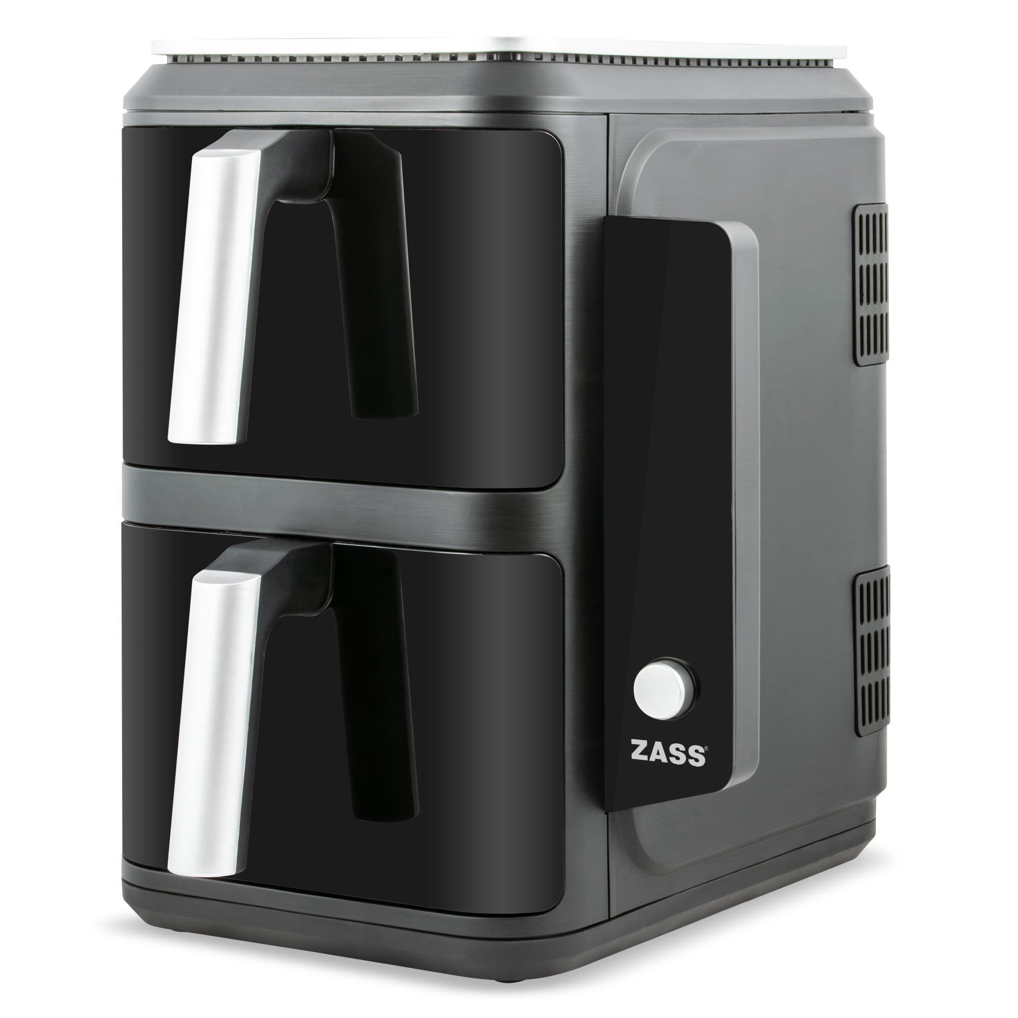 Friteuză cu aer cald dublă ZASS ZAF 16, 2 coșuri, 10,4 litri