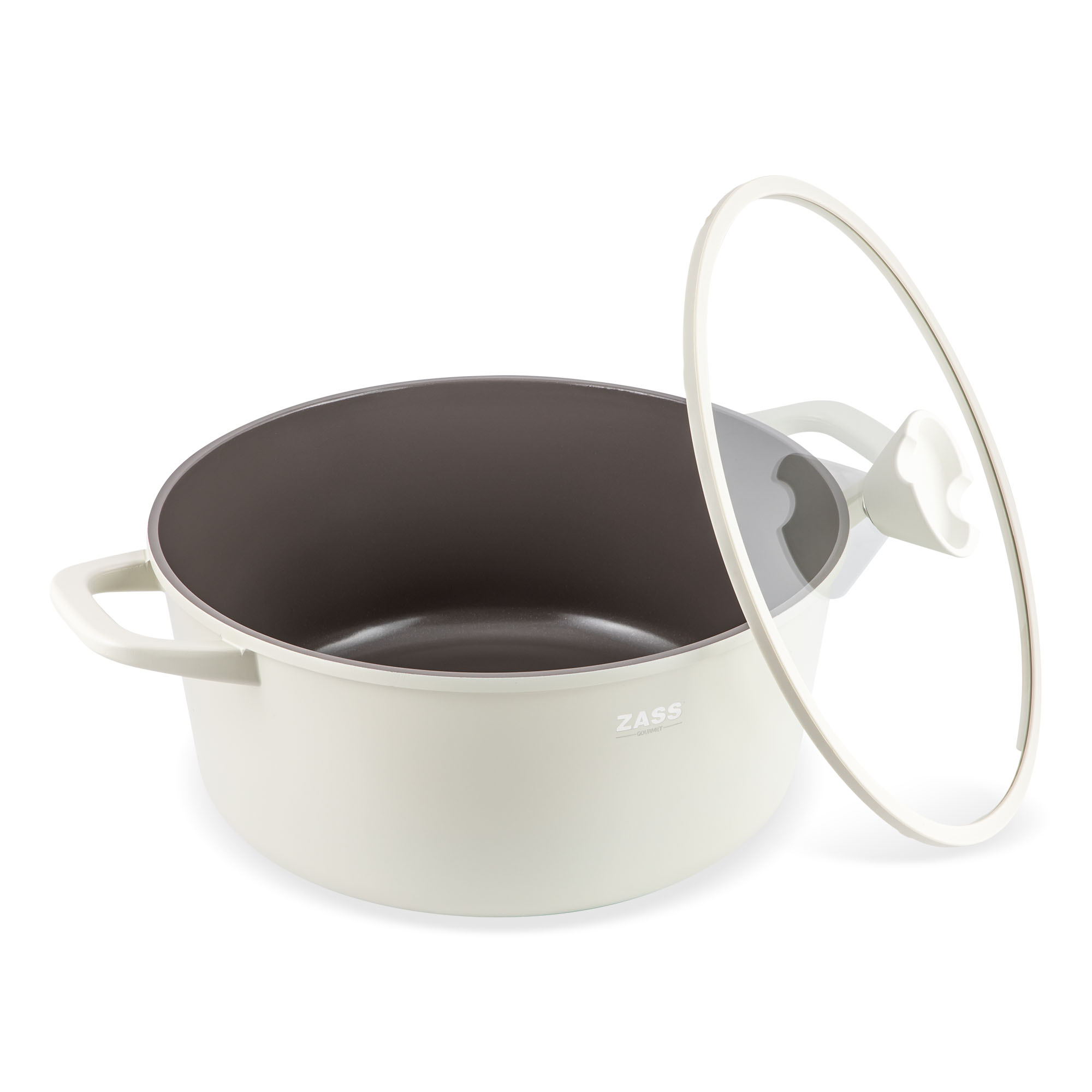 Oală din aluminiu turnat cu acoperire ceramică și capac 28 cm Zass Gourmet