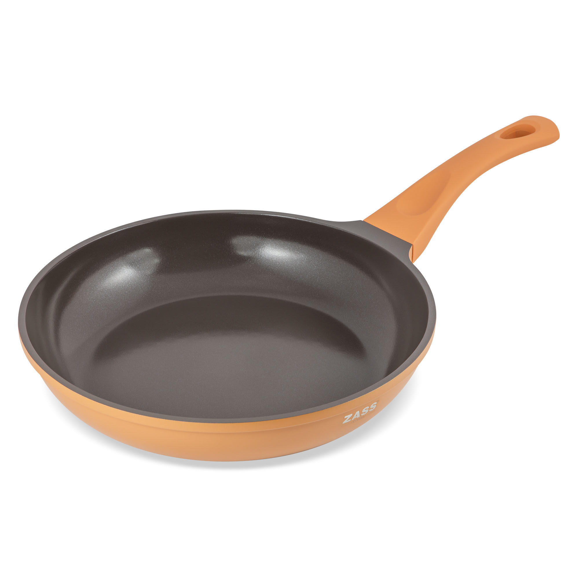 Tigaie ceramică 28 cm din aluminiu turnat, pentru inducție, crem Zass Gourmet