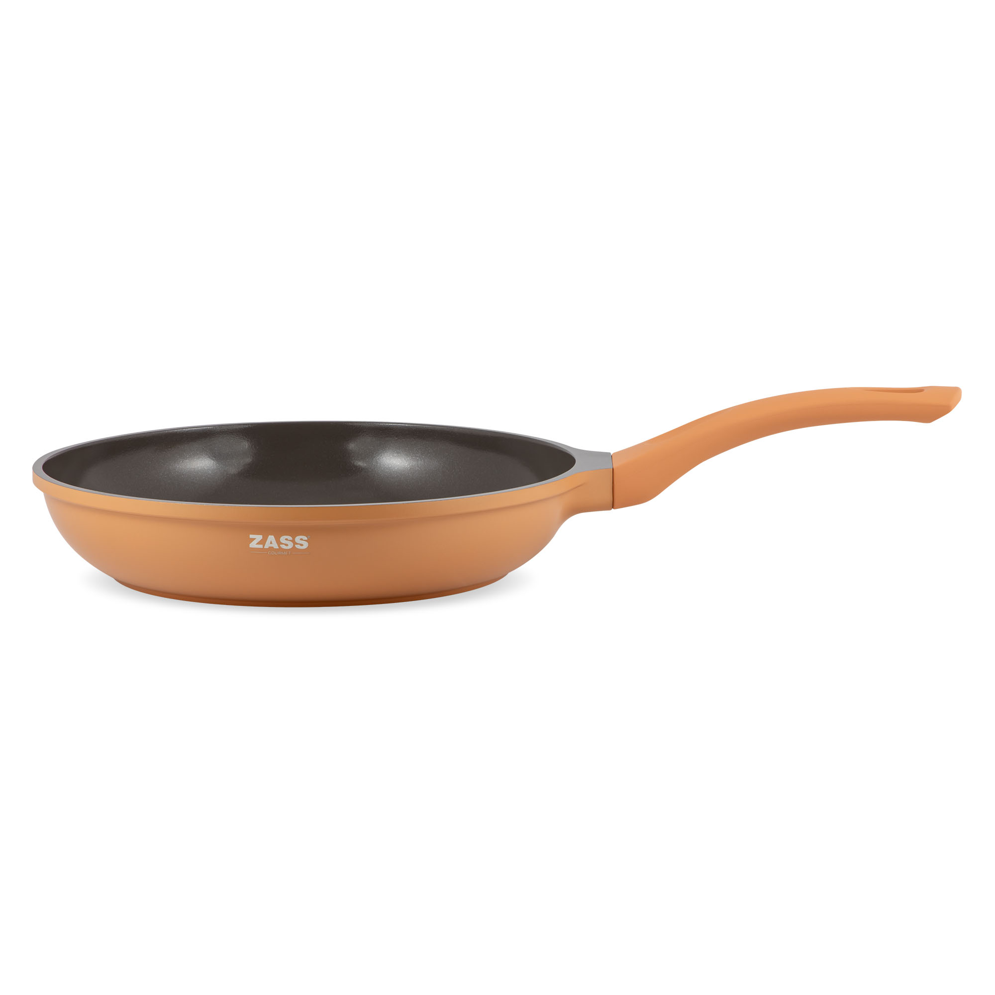 Tigaie ceramică 28 cm din aluminiu turnat, pentru inducție, crem Zass Gourmet