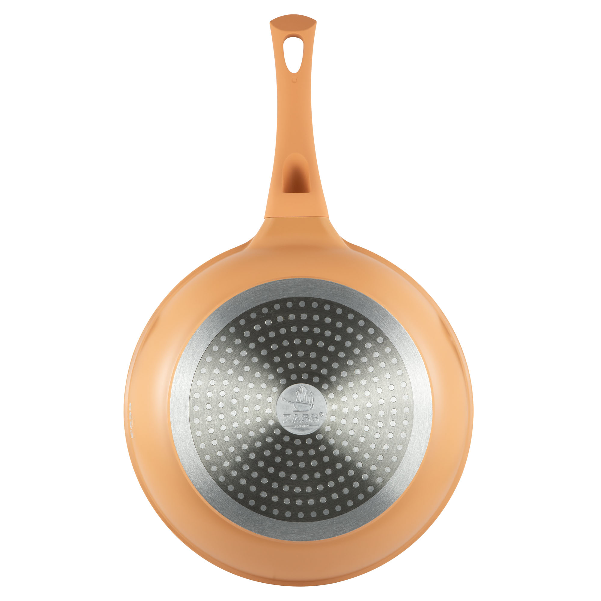 Tigaie ceramică 28 cm din aluminiu turnat, pentru inducție, crem Zass Gourmet