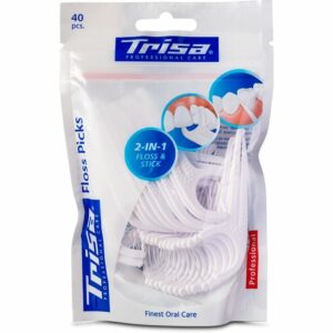 Ata dentara cu scobitoare Trisa Floss Picks, ergonomica, pentru curatare interdentară