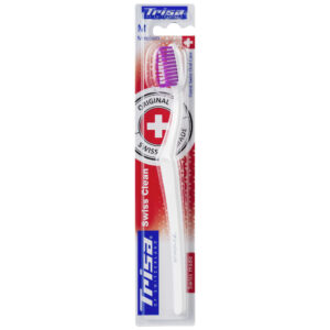 Periuță de dinți manuală Trisa Swiss Clean Medium, curățare delicată