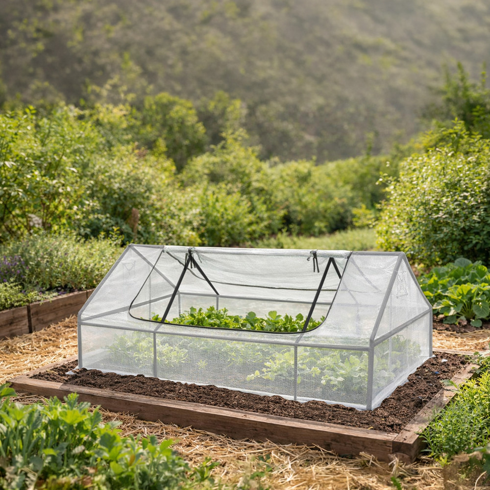 Sera pentru răsaduri Leziter 180x140x94 cm, alb, folie termică