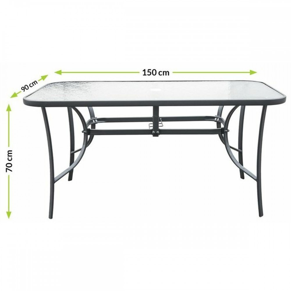 Set mobilier de grădină Mirpol Larkadia 4+1, metal, cappuccino