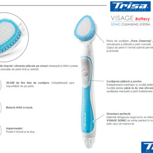 Perie facială sonică Trisa 676616 pentru curățare delicată a tenului