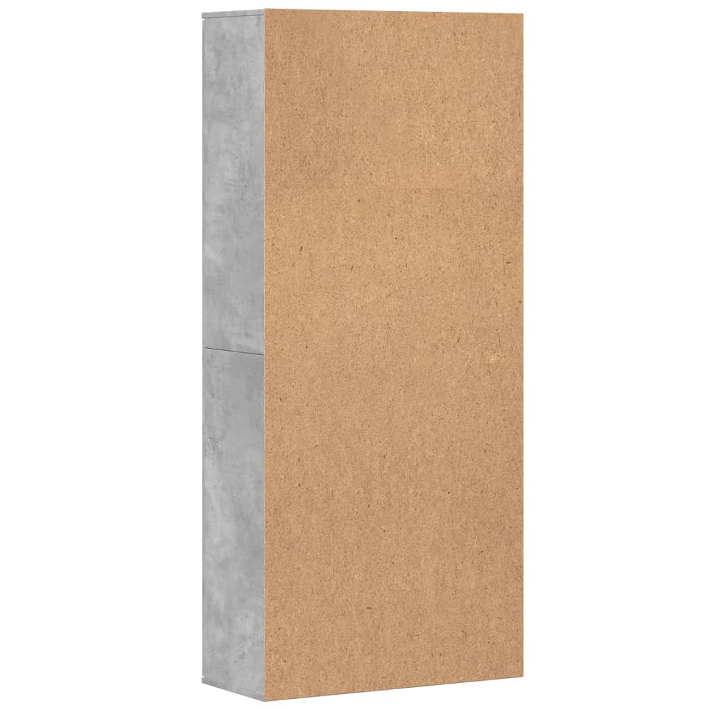 Dulap înalt, gri beton, 80x35x180 cm, lemn prelucrat GartenMobel Dekor