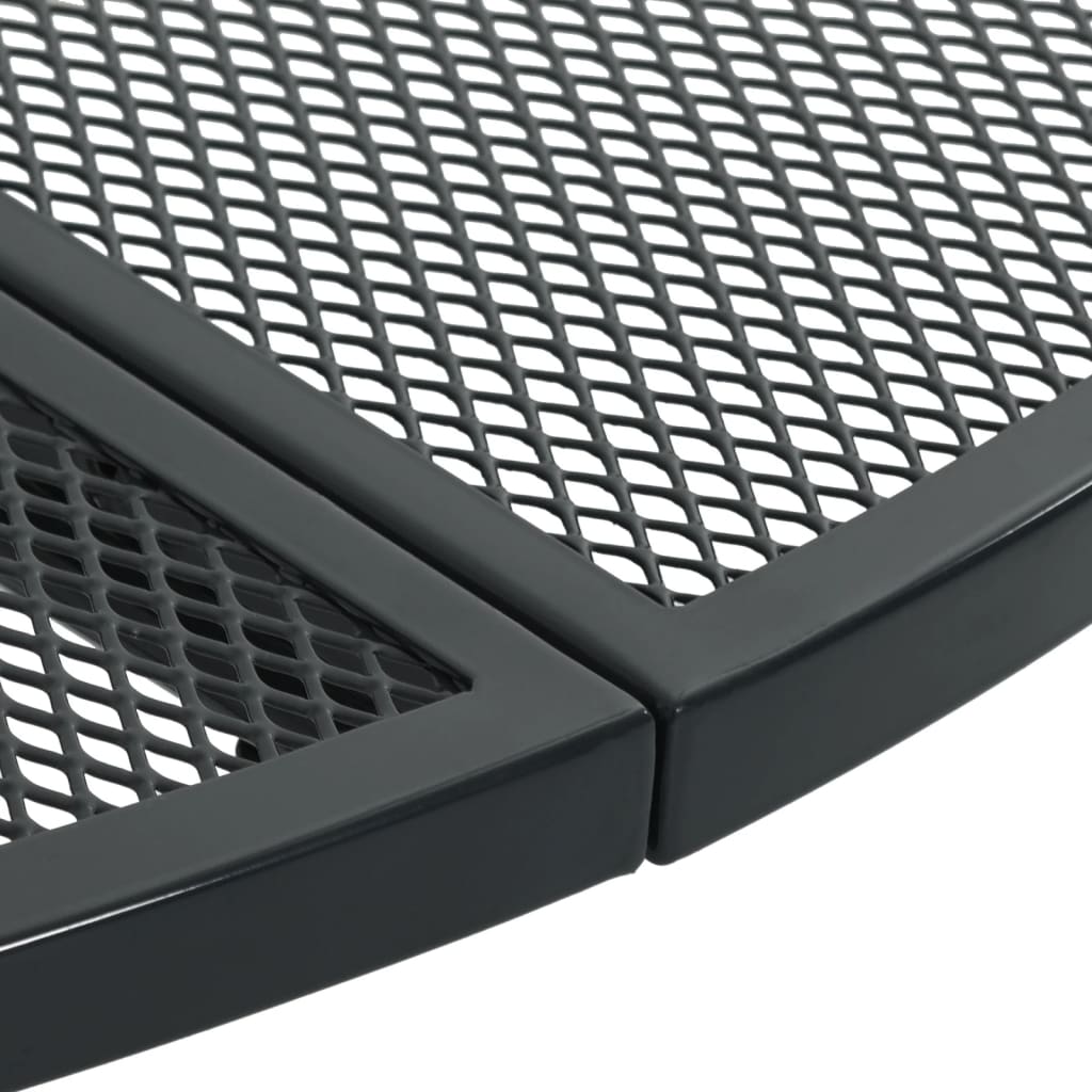 Set scaune de grădină rabatabile, 3 buc., antracit, oțel vopsit GartenMobel Dekor