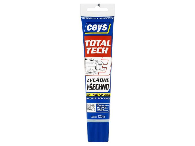 Adeziv si etansant Ceys Total Tech Express transparent, 125 ml