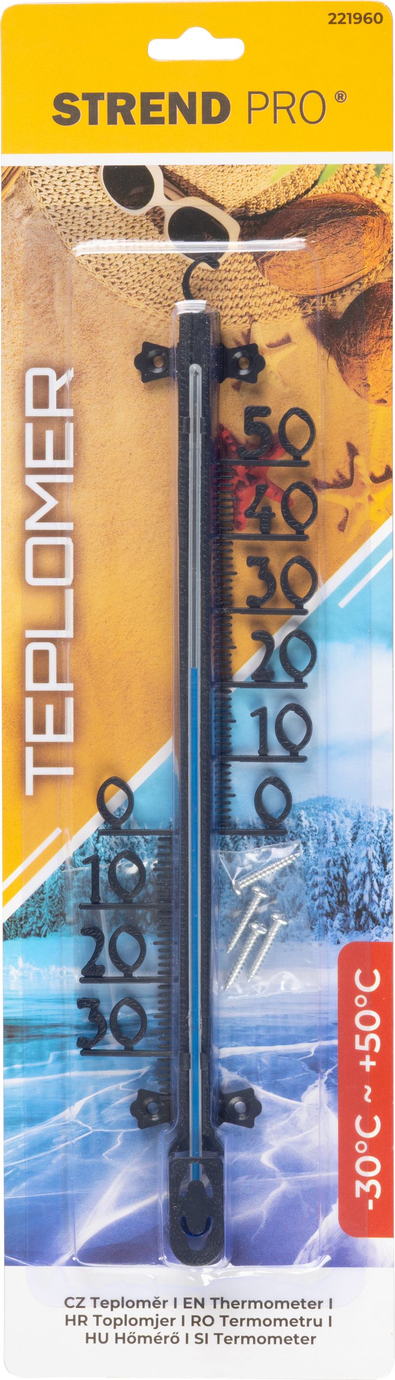 Teplomer Strend Pro TMS-154 Decora, vonkajší, na okno, 255x60x15 mm, plast