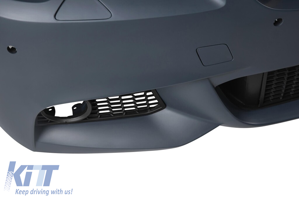 Bara frontală M Technik potrivită pentru BMW Seria 5 F10 sedan, F11 touring 2010-2013 cu PDC, cu duze de spălare, fără lumini de ceață Performance AutoTuning