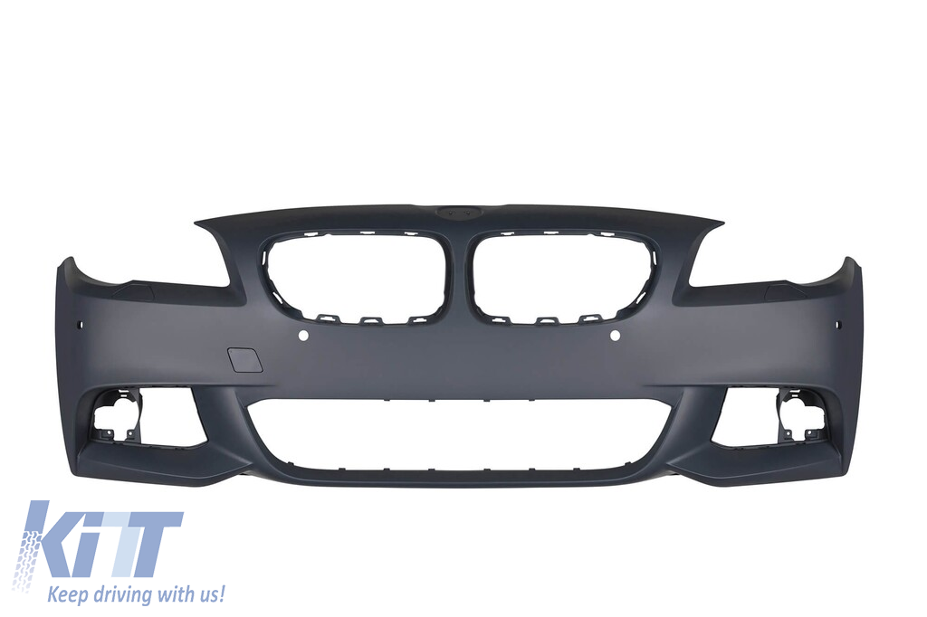 Bara frontală M Technik potrivită pentru BMW Seria 5 F10 sedan, F11 touring 2010-2013 cu PDC, cu duze de spălare, fără lumini de ceață Performance AutoTuning