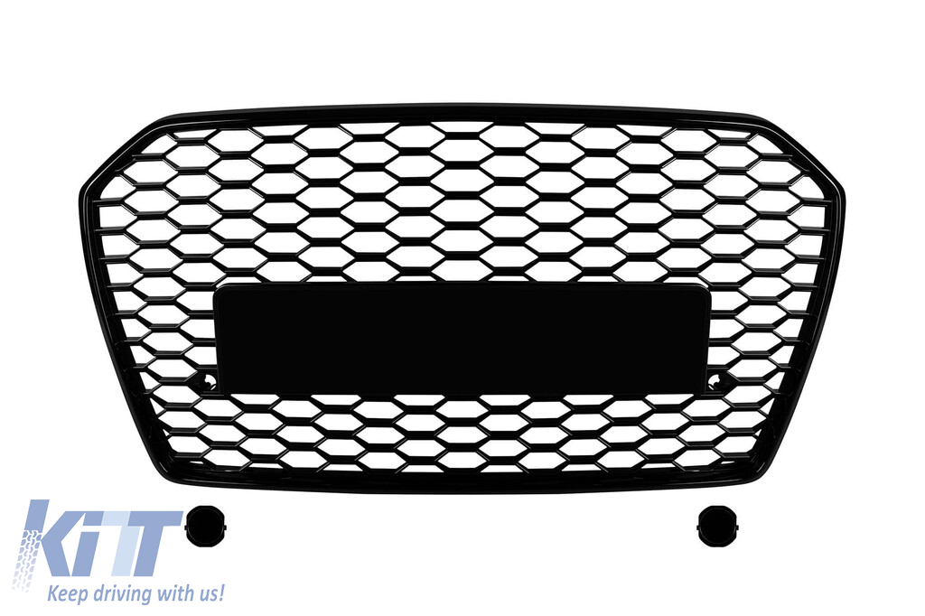 Bumper frontal tip RS6 potrivit pentru Audi A6 C7 4G 2015-2018 cu PDC, cu capace pentru duze Performance AutoTuning