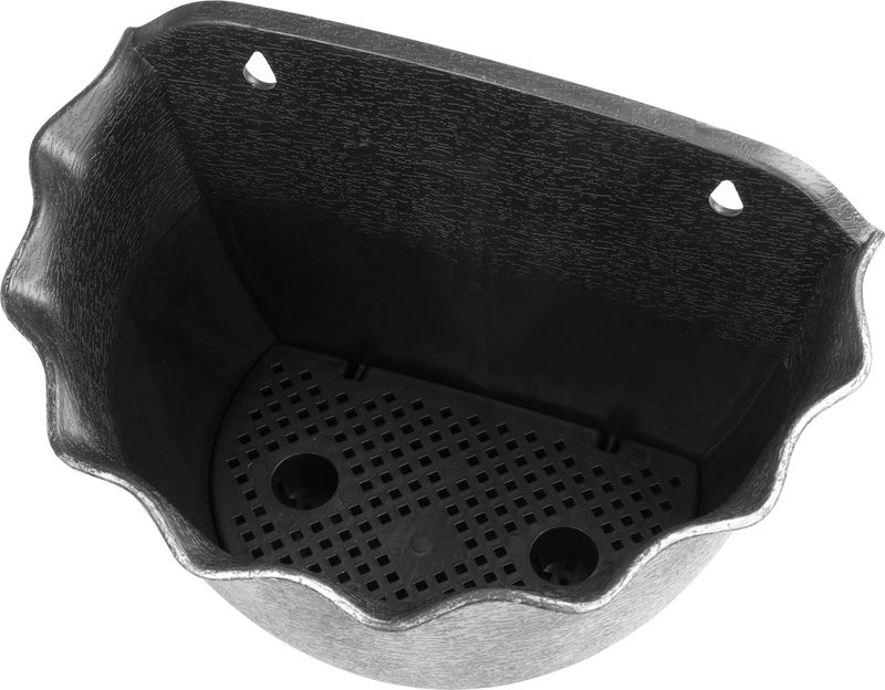 Ghiveci suspendat Strend Pro Wave 26x18 cm, argintiu, efect metalic