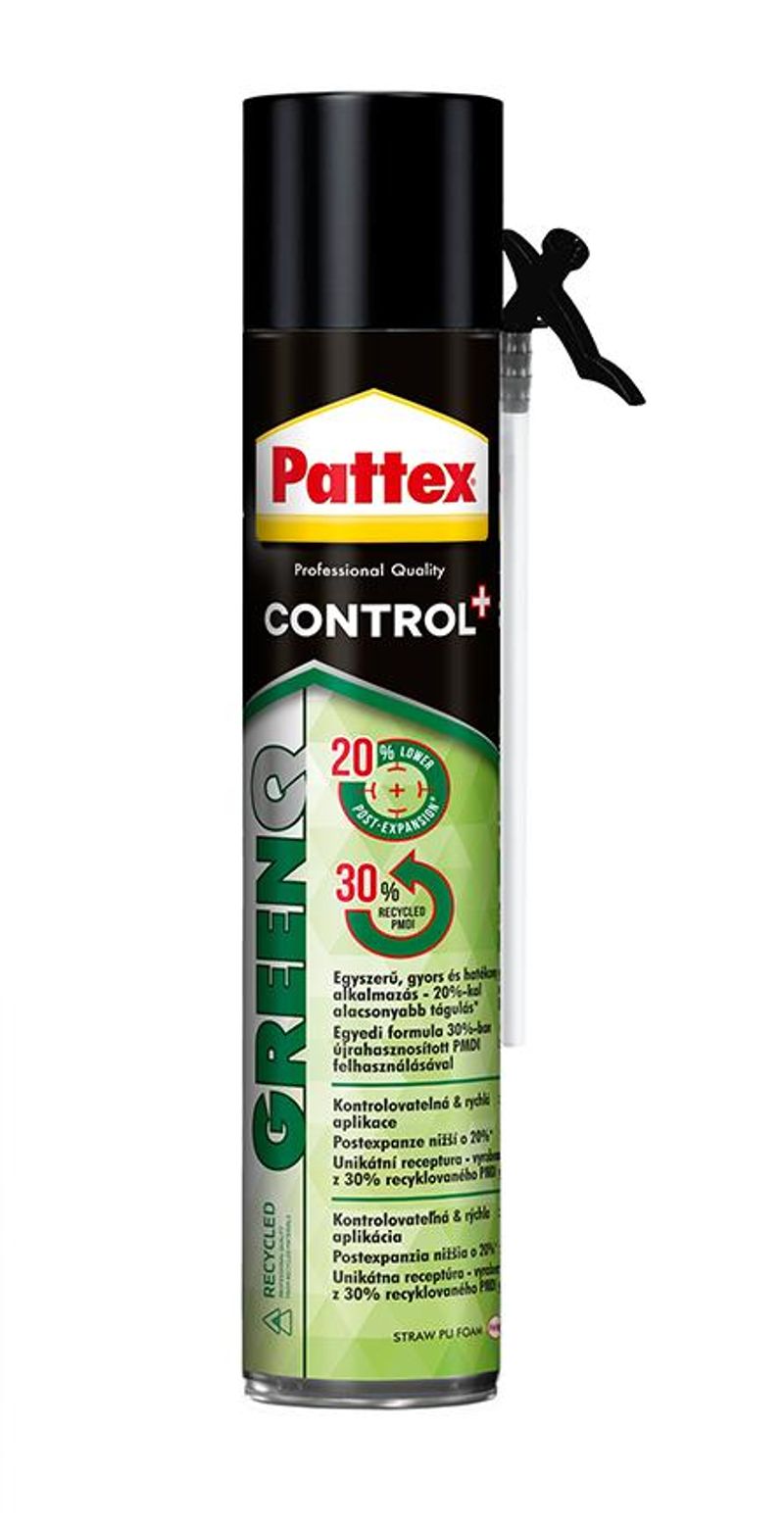 Spumă poliuretanică Pattex GreenQ Eco, cu tub, 750 ml