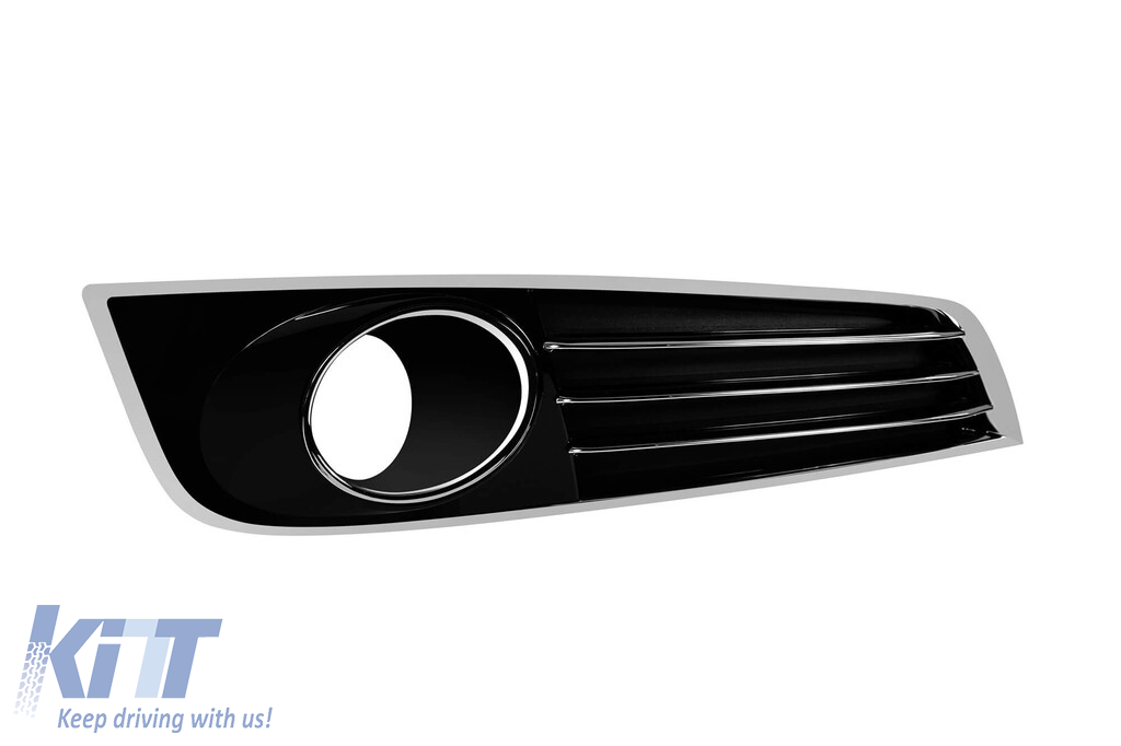 Set grilaj cu capace ACC pentru lumini de zi potrivit pentru bara frontală W12 pe Audi A8 2009-2017 cu garnitură cromată Performance AutoTuning