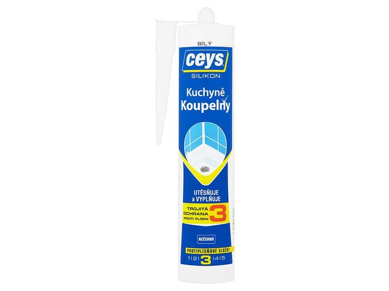 Silicon sanitar Ceys pentru baie si bucatarie, alb, 280 ml