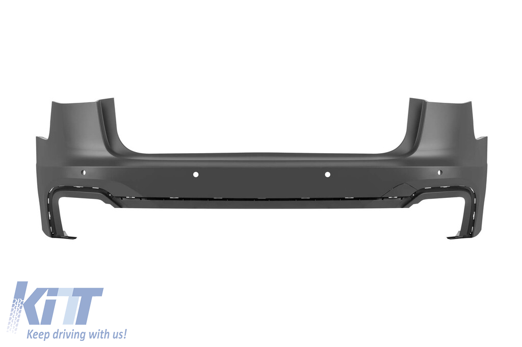 Bara spate RS6 2021 potrivită pentru Audi A6 Avant, Allroad 2015-2018 cu ieșiri de evacuare negre Performance AutoTuning