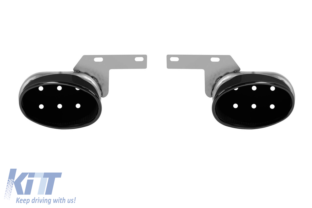 Bara spate RS6 2021 potrivită pentru Audi A6 Avant, Allroad 2015-2018 cu ieșiri de evacuare negre Performance AutoTuning