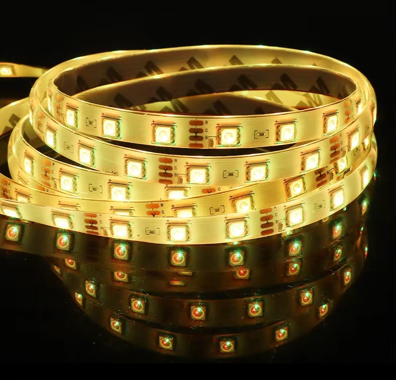 Kit banda LED RGB 5050 5m cu telecomanda, 10W/m, IP44