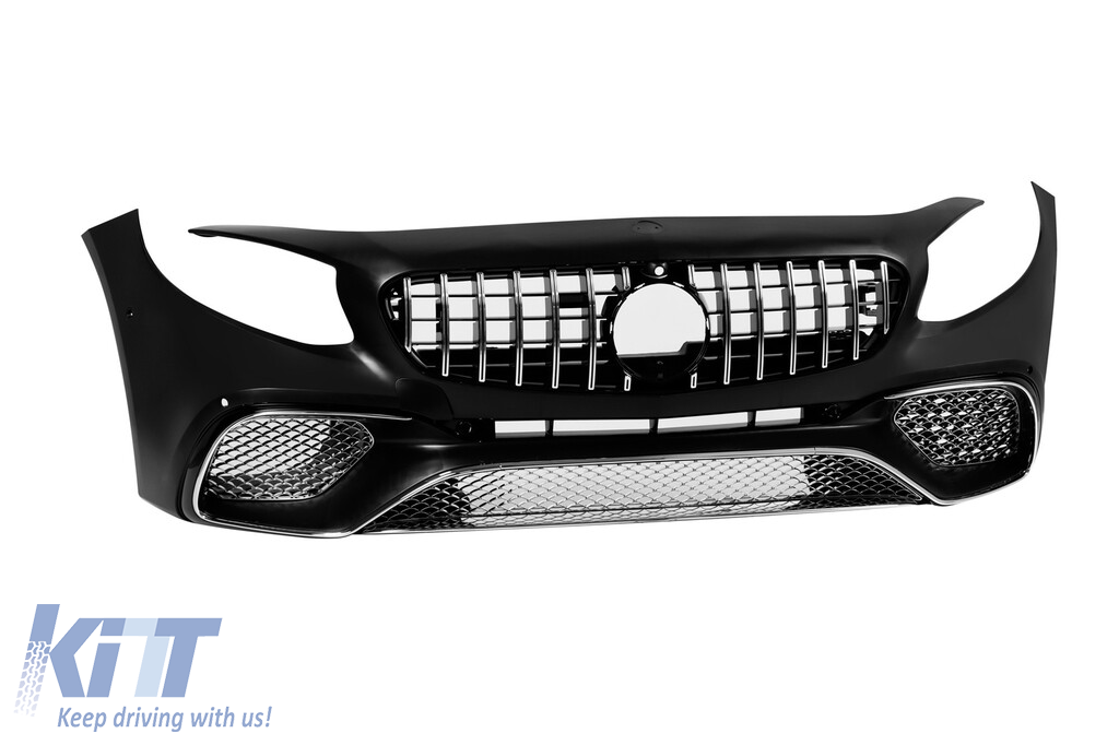Bumper frontal design A tip 65 potrivit pentru Mercedes S-Class C217 coupe 2014-2020 cu elemente cromate Performance AutoTuning