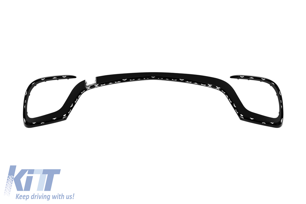 Pachet de tuning cu elemente negre și grilă crom/neagră potrivit pentru Mercedes GLS X167 2020-2023 pentru modelul echipat cu bara spate A Design line Performance AutoTuning