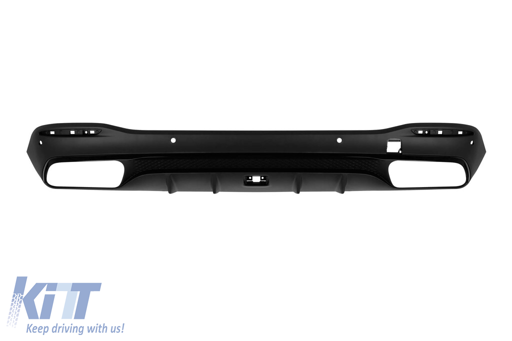 Pachet de tuning cu elemente negre și grilă crom/neagră potrivit pentru Mercedes GLS X167 2020-2023 pentru modelul echipat cu bara spate A Design line Performance AutoTuning