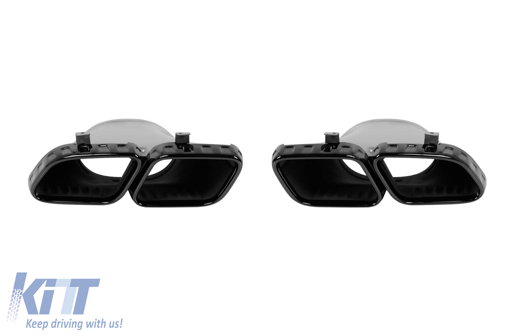 Pachet de tuning cu elemente negre și grilă crom/neagră potrivit pentru Mercedes GLS X167 2020-2023 pentru modelul echipat cu bara spate A Design line Performance AutoTuning