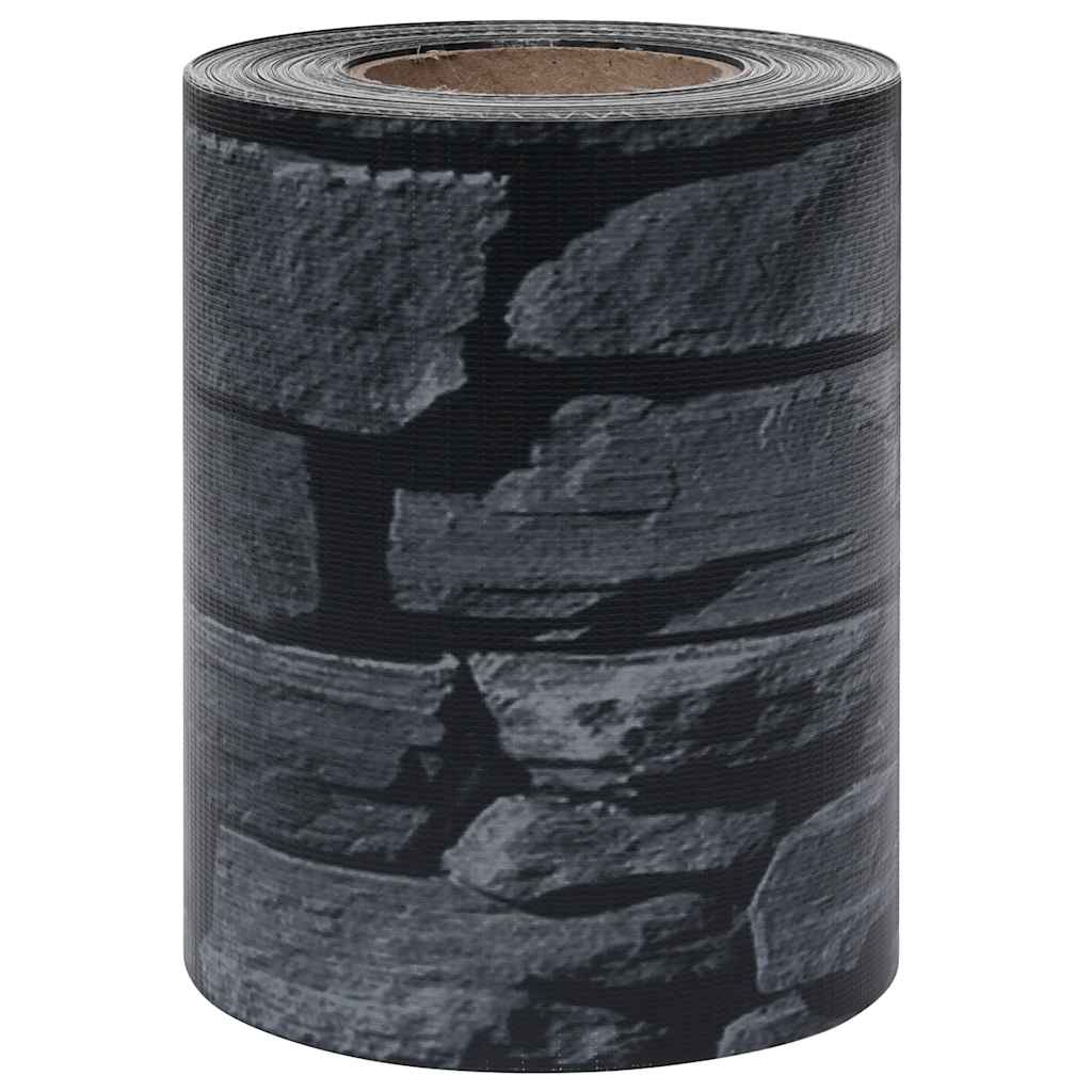 Panou intimitate grădină, gri, 35 x 0,19 m, PVC, aspect piatră GartenMobel Dekor