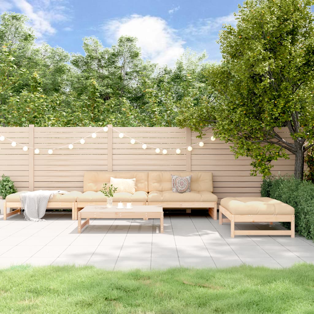 Set mobilier relaxare de grădină 5 piese lemn masiv de pin GartenMobel Dekor