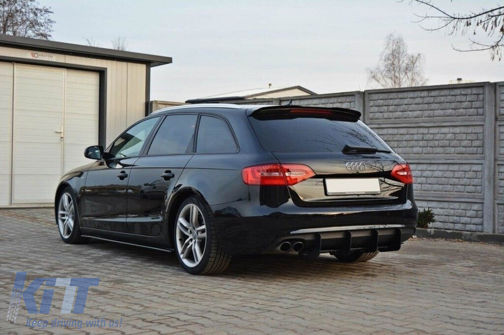 Spoiler Maxton Design potrivit pentru Audi A4 B8, B8 Avant portbagaj 2008-2015, lac negru Performance AutoTuning
