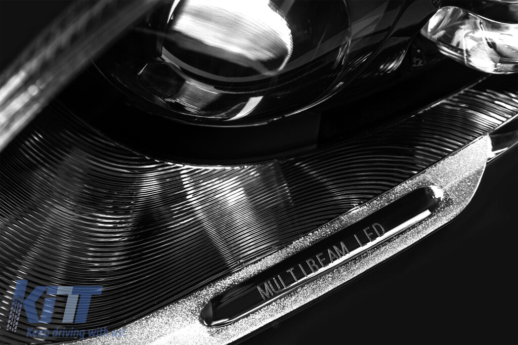 Un pachet de design tip S63 potrivit pentru Mercedes S W222 2013-2017 cu faruri, stopuri, grilă, praguri pentru ampatament lung Performance AutoTuning