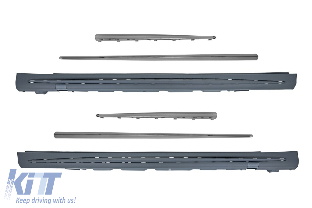 Un pachet de design tip S63 potrivit pentru Mercedes S W222 2013-2017 cu faruri, stopuri, grilă, praguri pentru ampatament lung Performance AutoTuning