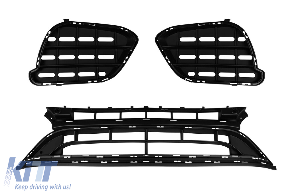 Un pachet de design tip E53 potrivit pentru Mercedes E-Class C238 coupe, A238 cabrio 2017-2019 cu capete cromate și garnitură cromată, pentru modelul cu bara de protecție sport A Design spate. Performance AutoTuning