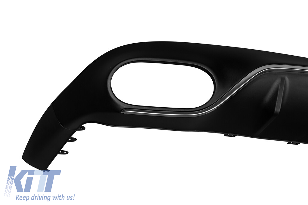 Un pachet de design tip E53 potrivit pentru Mercedes E-Class C238 coupe, A238 cabrio 2017-2019 cu capete cromate și garnitură cromată, pentru modelul cu bara de protecție sport A Design spate. Performance AutoTuning