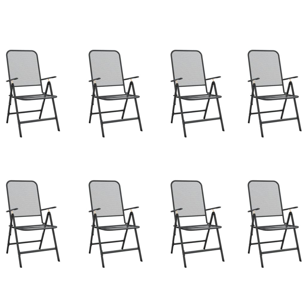 Set de masă pentru grădină, 9 piese, plasă metalică antracit GartenMobel Dekor