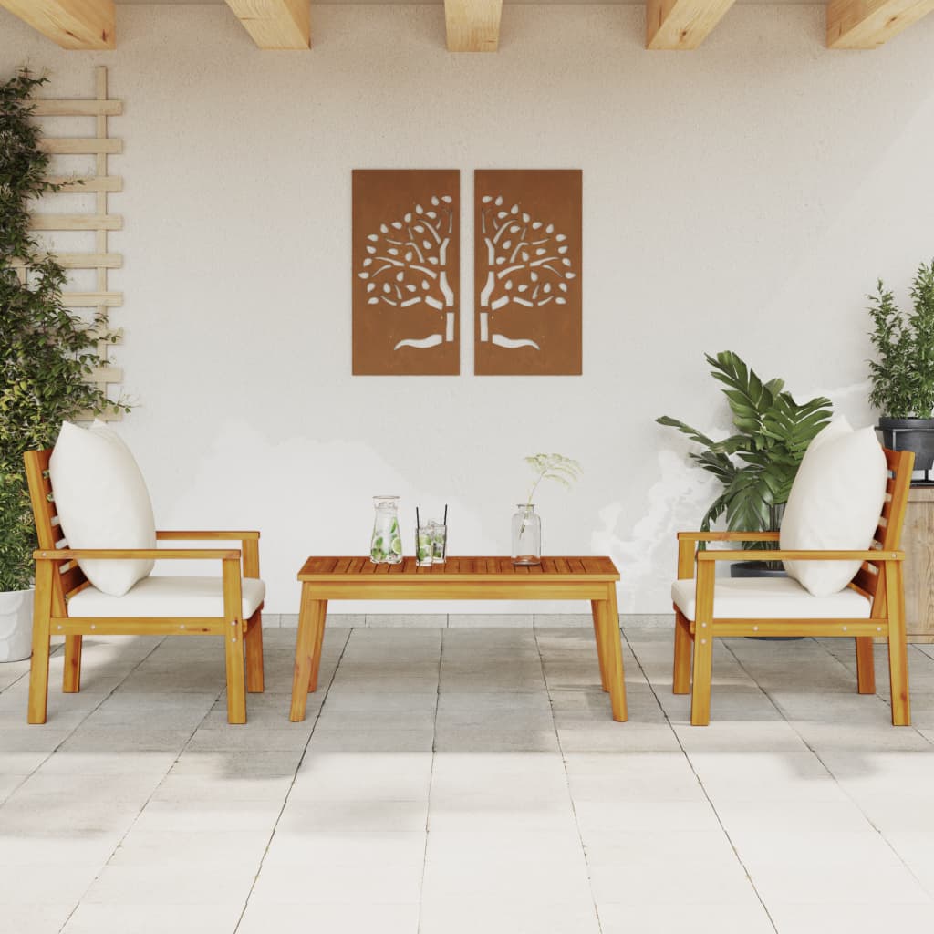 Set mobilier de grădină cu perne, 3 piese, lemn masiv acacia GartenMobel Dekor
