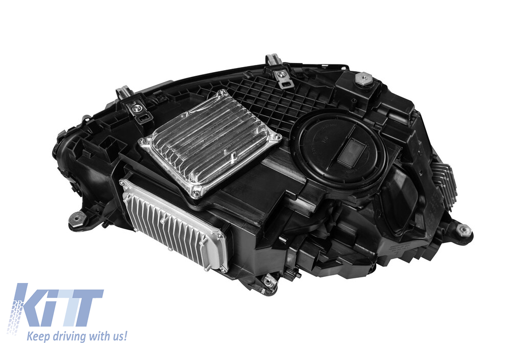 Conversie de tuning B design de la Mercedes S-Class W222 Long 2013-2016 la S-Class W222 Facelift 2017-2020 cu praguri, cu faruri, cu stopuri, cu grilă neagră Performance AutoTuning