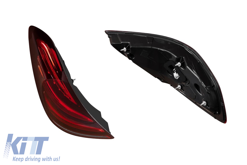 Conversie de tuning B design de la Mercedes S-Class W222 Long 2013-2016 la S-Class W222 Facelift 2017-2020 cu praguri, cu faruri, cu stopuri, cu grilă neagră Performance AutoTuning