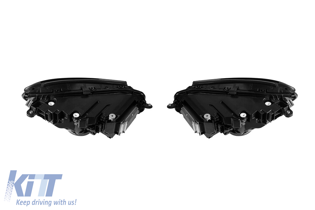 Conversie de tuning B design de la Mercedes S-Class W222 Long 2013-2016 la S-Class W222 Facelift 2017-2020 cu praguri, cu faruri, cu stopuri, cu grilă neagră Performance AutoTuning